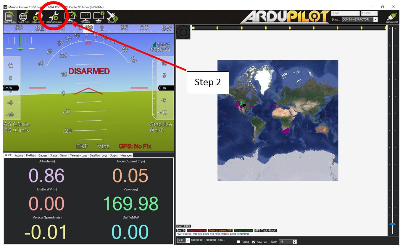 Initial Calibration UAV RT